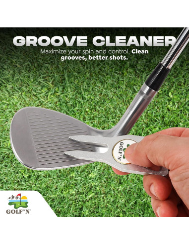 Herramienta de Divot Golf'N de Aluminio con Marcador Magnético