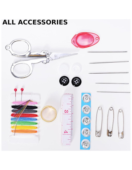 Kit de Costura de Viaje Veapils 38 Piezas Portátil Mini Kit de Costura de Viaje Veapils 38 Piezas Portátil Mini