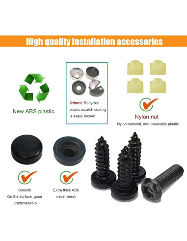 Kit de Tornillos Antirrobo para Placas de Licencia GLSOWEE