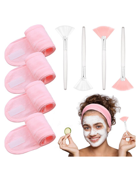 Conjunto de Diademas y Brochas Faciales LAPOHI - 8 Piezas Conjunto de Diademas y Brochas Faciales LAPOHI - 8 Piezas