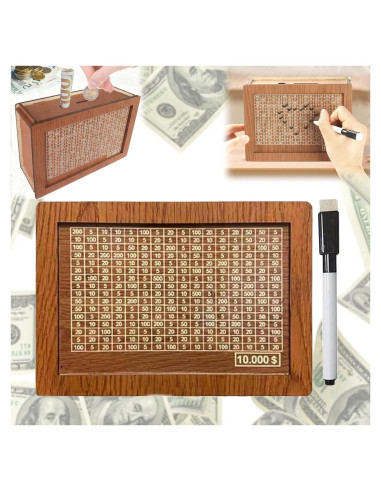 Caja de Ahorros de Madera Gaukomzs con Contador - $10000