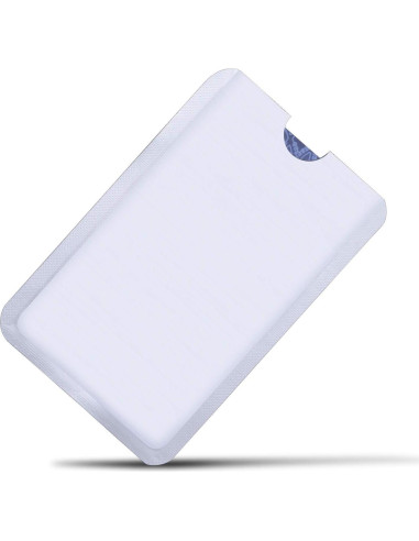 50 Fundas Antirrobo RFID y Plástico para Tarjetas de Crédito