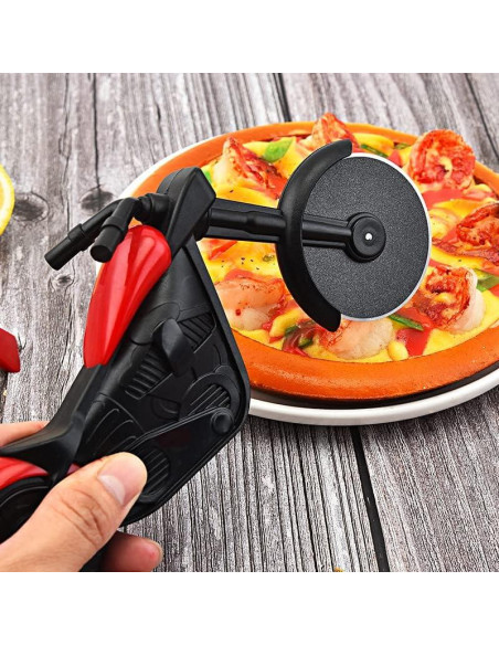 Cortador de Pizza LifHap Acero Inoxidable Motocicleta 22.5 cm Cortador de Pizza LifHap Acero Inoxidable Motocicleta 22.5 cm