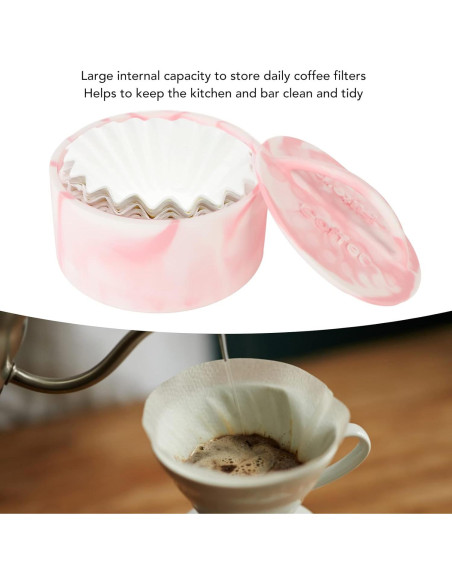 Soporte de Filtro de Café HERCHR Rosa - Organizador Silicona 15.5cm Soporte de Filtro de Café HERCHR Rosa - Organizador Silicona 15.5cm