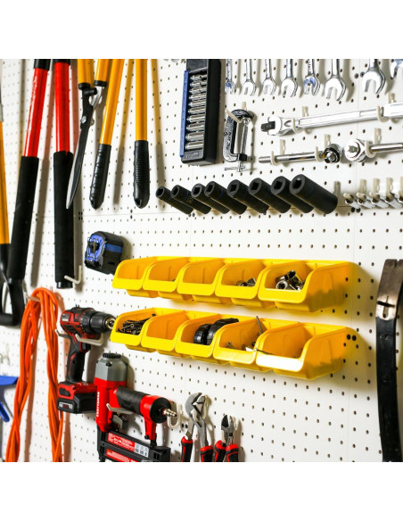 Kit de Almacenamiento WallPeg 36 Contenedores Amarillos Kit de Almacenamiento WallPeg 36 Contenedores Amarillos