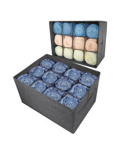 Organizador de Closet EASEVE 12 Celdas Gris para Ropa