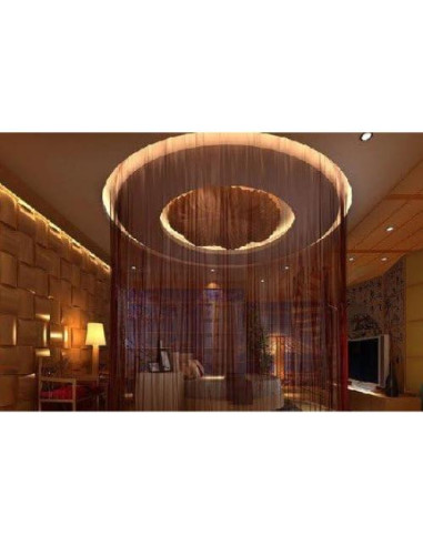 Cortina de Cuerda Decorativa Ave Split 100x200cm Café