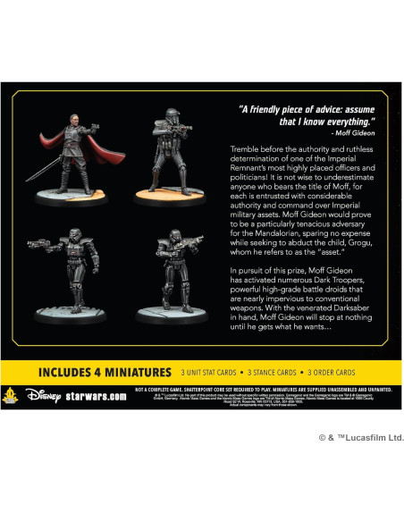Star Wars Shatterpoint Moff Gideon Paquete de Escuadra Star Wars Shatterpoint Moff Gideon Paquete de Escuadra
