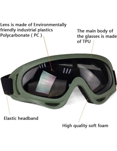 Conjunto de Protección Airsoft AOUTACC - Máscara y Gafas Tácticas