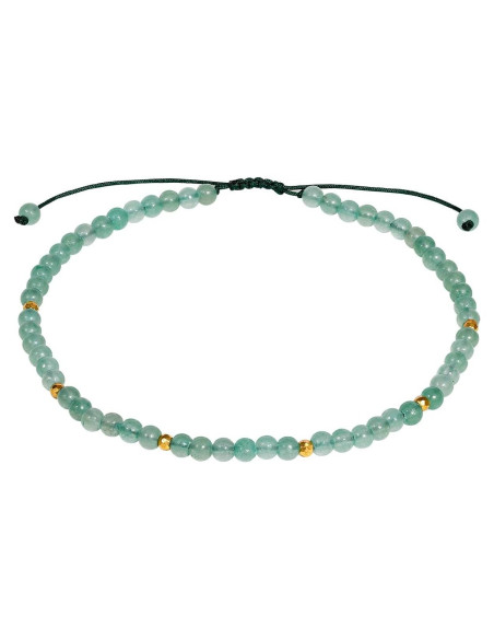 Pulsera de tobillo ajustable Jewever de aventurina para mujer 21.6-25.4 cm Pulsera de tobillo ajustable Jewever de aventurina para mujer 21.6-25.4 cm