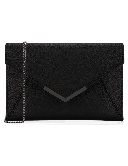 Bolso de mano sobre DEXMAY de cuero Saffiano negro mediano Bolso de mano sobre DEXMAY de cuero Saffiano negro mediano