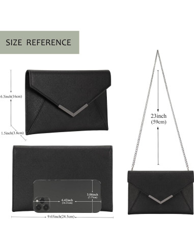 Bolso de mano sobre DEXMAY de cuero Saffiano negro mediano