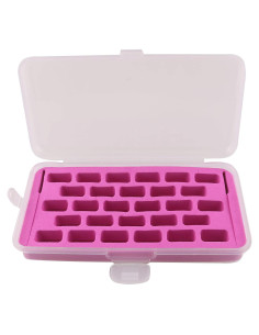 Caja de Almacenamiento de Bobinas JCBIZ 28 Grid Rosa 18x11.7x4.9cm