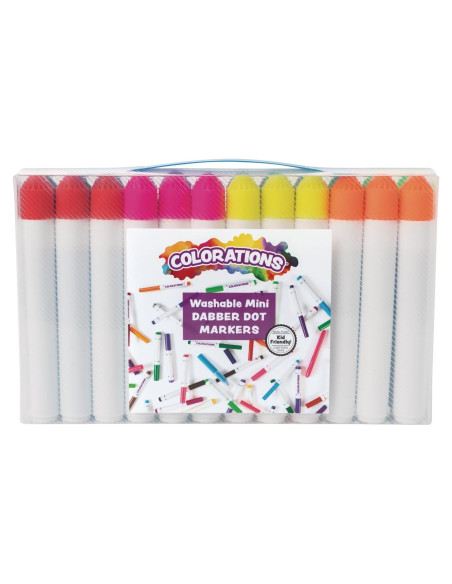 Set de 24 Mini Marcadores de Puntos Coloraciones - Tinta Lavable Set de 24 Mini Marcadores de Puntos Coloraciones - Tinta Lavable