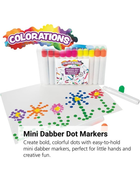 Set de 24 Mini Marcadores de Puntos Coloraciones - Tinta Lavable Set de 24 Mini Marcadores de Puntos Coloraciones - Tinta Lavable