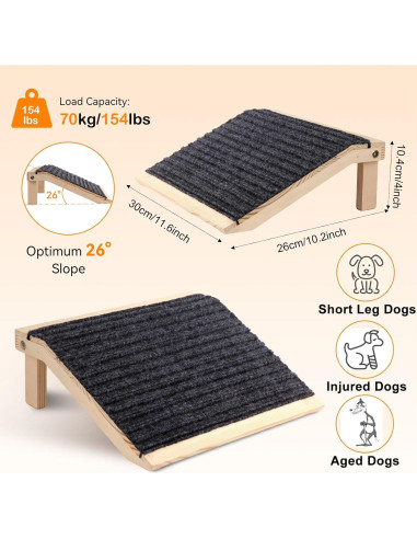 Rampa para perros In Hand 2-Pack antideslizante 30x26 cm