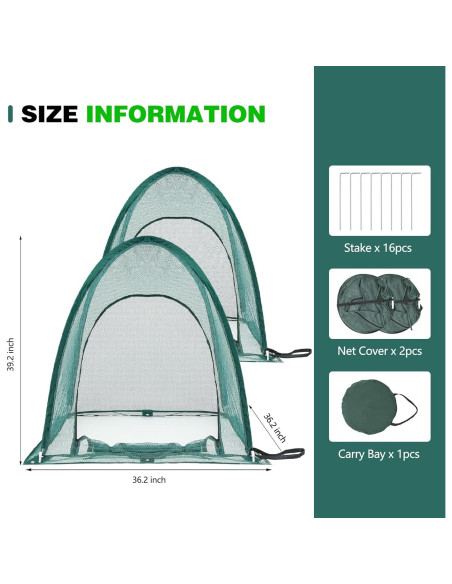 Cubierta de Malla para Plantas Toboom Garden 91x91cm - Protección UV y Animales Cubierta de Malla para Plantas Toboom Garden 91x91cm - Protección UV y Animales