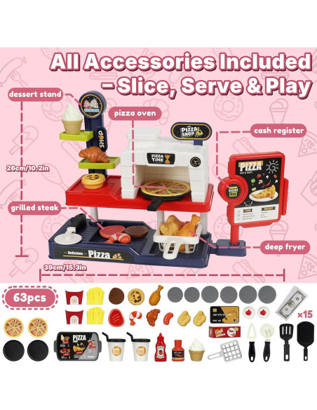 Juego de Cocina de Pizza KiddoKraft - Set Completo para Niños Juego de Cocina de Pizza KiddoKraft - Set Completo para Niños