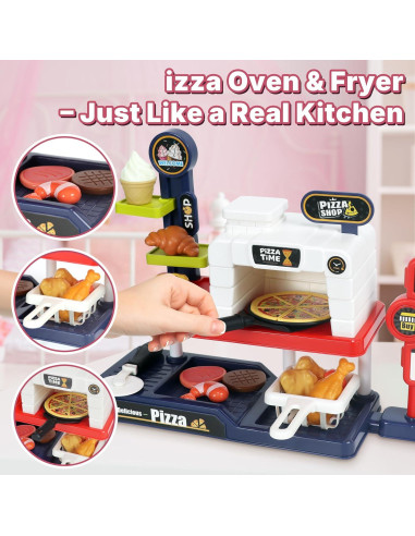 Juego de Cocina de Pizza KiddoKraft - Set Completo para Niños