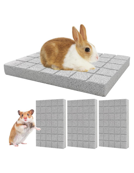 Almohadillas para Rascar Conejos Hamiledyi - 4 Piezas de Piedra Lava Almohadillas para Rascar Conejos Hamiledyi - 4 Piezas de Piedra Lava