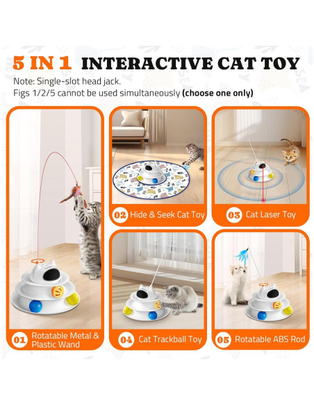 Juguete Interactivo para Gatos Pawtners 5 en 1 Recargable Juguete Interactivo para Gatos Pawtners 5 en 1 Recargable