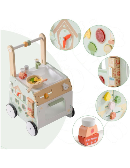Andador para Bebés ROBOTIME con Actividades, Ajustable, 10+ Meses Andador para Bebés ROBOTIME con Actividades, Ajustable, 10+ Meses