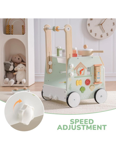 Andador para Bebés ROBOTIME con Actividades, Ajustable, 10+ Meses