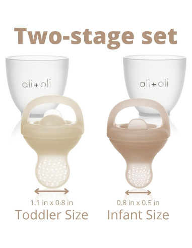 Set de 2 Chupetes Alimentadores Ali+Oli Silicona BPA Free