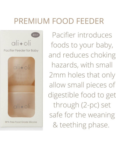 Set de 2 Chupetes Alimentadores Ali+Oli Silicona BPA Free