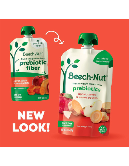 Beech-Nut Comida para Bebés 12 Bolsitas Zanahoria Manzana Batata Beech-Nut Comida para Bebés 12 Bolsitas Zanahoria Manzana Batata