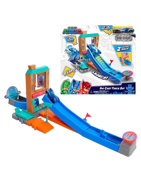Juego de Pista PJ Masks Die-Cast con Gato-Coche 1:43 Juego de Pista PJ Masks Die-Cast con Gato-Coche 1:43
