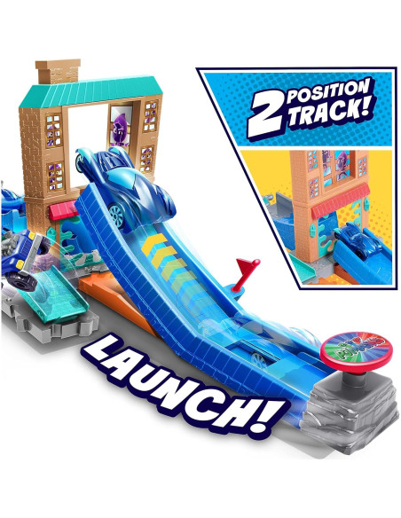 Juego de Pista PJ Masks Die-Cast con Gato-Coche 1:43 Juego de Pista PJ Masks Die-Cast con Gato-Coche 1:43