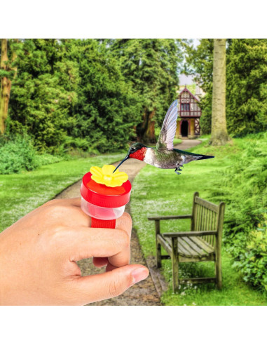 Alimentador de colibrí de mano ZHBDMGK 4Pcs con cepillos