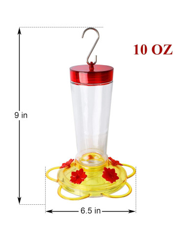 Alimentador de Colibrí Joliyoou 0.3L Vidrio y Plástico