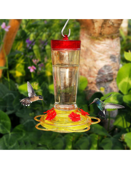 Alimentador de Colibrí Joliyoou 0.3L Vidrio y Plástico Alimentador de Colibrí Joliyoou 0.3L Vidrio y Plástico