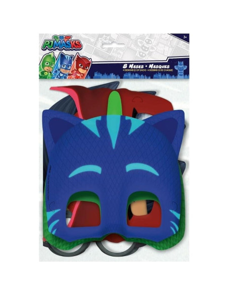 Máscaras de Fiesta PJ Masks - 8 Colores Asortidos - Unisex Máscaras de Fiesta PJ Masks - 8 Colores Asortidos - Unisex