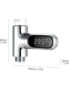 Termómetro de Ducha DUFFOBAN con Pantalla LED 360 2