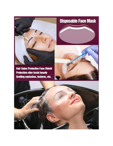 Visores Protectores de Ducha EBANKU 50 Pcs para Cejas y Ojos