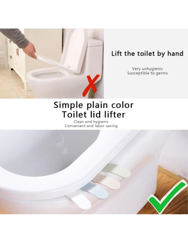 Levantador de Asiento de Inodoro Genérico Set de 4 Multicolor