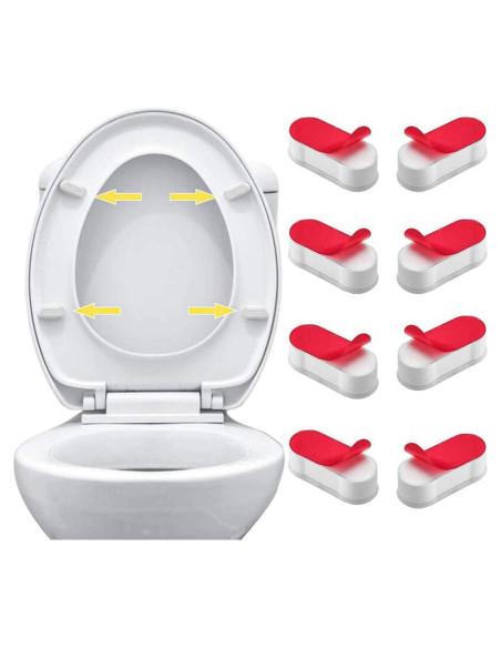 Amortiguadores de Asiento de Inodoro QUUPY 8 Piezas Adhesivos Amortiguadores de Asiento de Inodoro QUUPY 8 Piezas Adhesivos