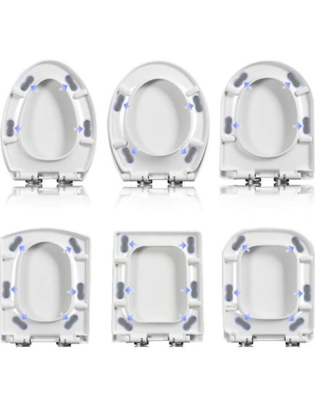 Amortiguadores de Asiento de Inodoro QUUPY 8 Piezas Adhesivos Amortiguadores de Asiento de Inodoro QUUPY 8 Piezas Adhesivos