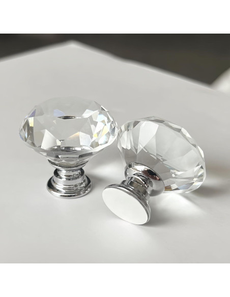 Botón de Inodoro OHNAKON Cristal Diamante 3x3cm - 2 Pack Botón de Inodoro OHNAKON Cristal Diamante 3x3cm - 2 Pack