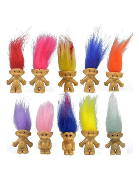10 Muñecos Troll Vintage de PVC para Pasteles y Regalos 10 Muñecos Troll Vintage de PVC para Pasteles y Regalos