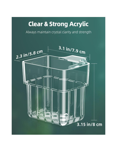 Soporte de Planta de Acuario Pawfly 2 Pcs Acrílico Transparente