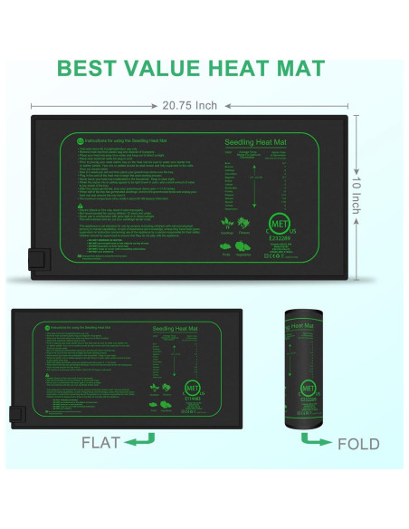 Almohadilla Térmica GYTF 10" x 20.75" para Germinación Almohadilla Térmica GYTF 10" x 20.75" para Germinación