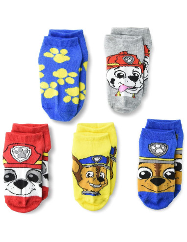 Paquete de 5 pares de calcetines cortos Paw Patrol para niñas
