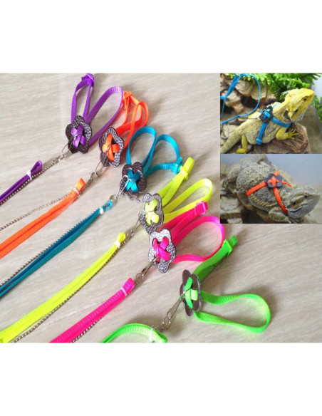 Arnés y Correa Ajustable para Reptiles Sawyd 1.2m Azul Arnés y Correa Ajustable para Reptiles Sawyd 1.2m Azul