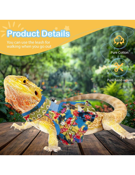 Arnés y Correa Ajustable HOKABLE para Lagarto y Pequeños Animales M Arnés y Correa Ajustable HOKABLE para Lagarto y Pequeños Animales M
