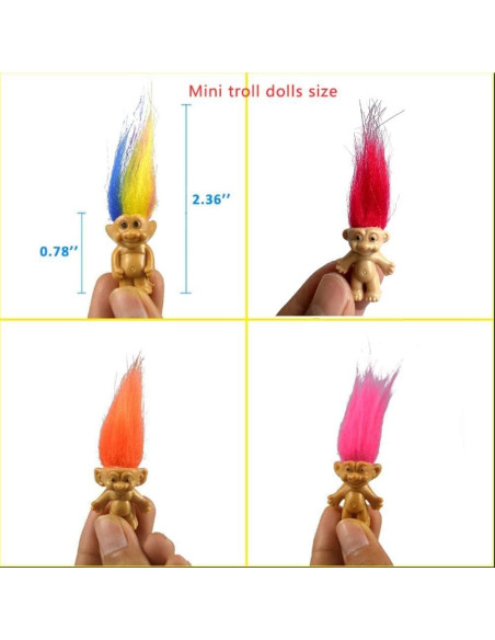 30 Muñecos Troll Mini Luminosos Brillan en la Oscuridad 30 Muñecos Troll Mini Luminosos Brillan en la Oscuridad