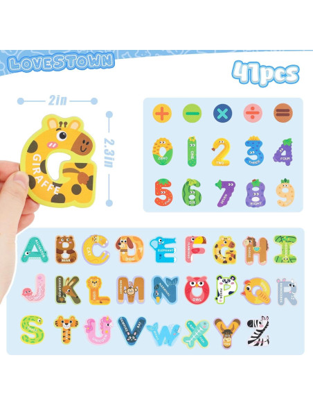 Imanes del Alfabeto LovesTown 41 PCS Letras y Números Magnéticos Imanes del Alfabeto LovesTown 41 PCS Letras y Números Magnéticos